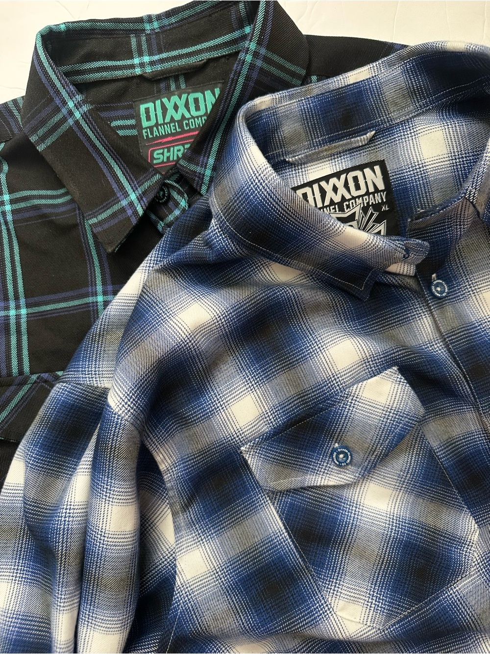 Bundle of 2 Men’s Dixxon Plaid Flannel Shirt Shreddy and Dogtown XL